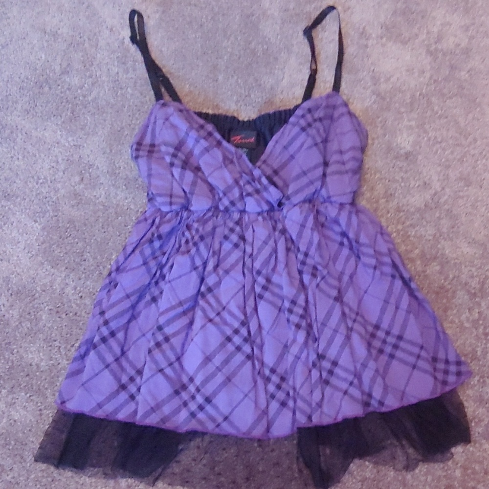 Purple baby doll  spaghetti strap top